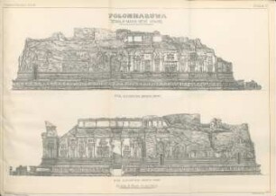 Plate C. Polonnaruwa. "Demala-Maha-Seya" Viháré. Side elevation (South face) Side elevation (North face)