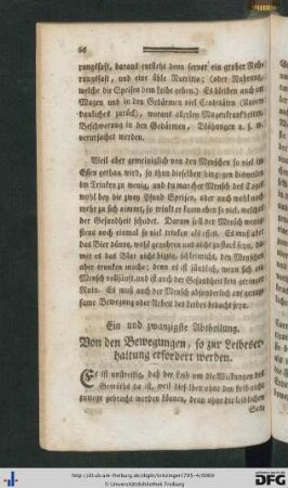 Ein und zwanzigste Abtheilung.