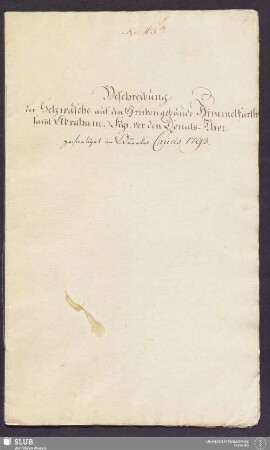 Beschreibung der Setzwäsche auf den Grubengebäude Himmelfarth sam̄t Abraham Fdgr. vor den Donats-Thor - 17.6147 4.