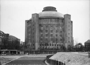 Dresden-Reick, Gaswerk, großer Gasbehälter, 1907/1908