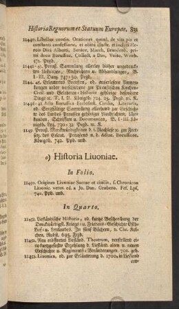 o) Historia Livoniae.