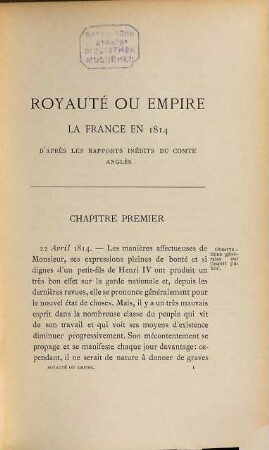 Royauté ou Empire