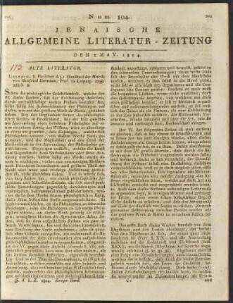 Num. 104. Den 1. May 1804