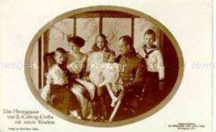 Karl Eduard von Sachsen-Coburg-Gotha mit seiner Familie