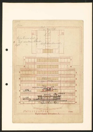 Bühnentechnik: Rheingold, Opernhaus Dresden: Grundriss 1. Szene