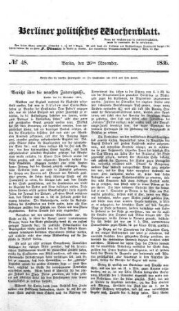 No 48, 26. November 1836