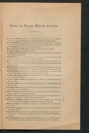 Obras de Miguel Mihura Álvarez