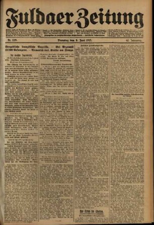 Ausgabe vom Dienstag, den 08. Juni 1915.