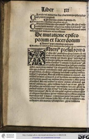 Anterius papa omnibus episcopis: Necessitas vel utilitati causa episcoporum mutationes fieri possunt...