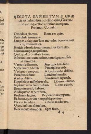 d4r-d8v, Dicta Sapientum e Graecis, [...]