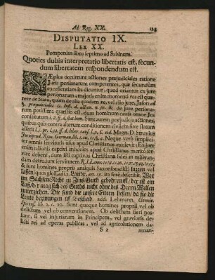 Disputatio IX. Lex XX. - XXII.