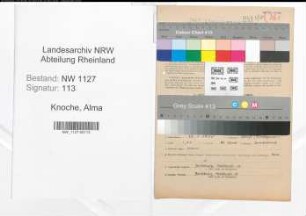 Entnazifizierung Alma Knoche , geb. 23.01.1900 (Postsekretaerin)