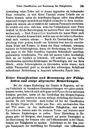 Ueber Classification und Benennung der Fähigkeiten und einige allgemeine Bemerkungen.