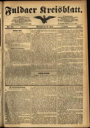 Ausgabe vom Mittwoch, den 29. April 1908.