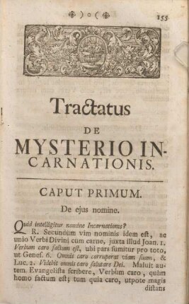 Tractatus De Mysterio Incarnationis.