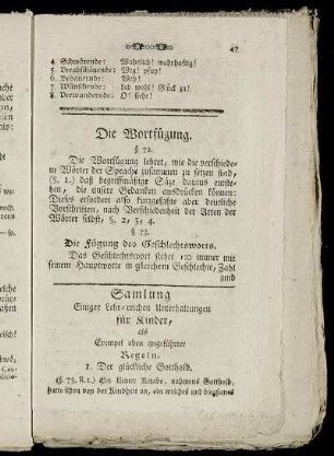 Die Wortfügung.