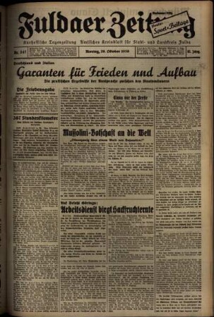 Ausgabe vom Montag, den 26. Oktober 1936.