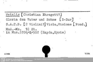 Weinlig, Christian Ehregott