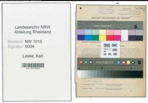 Entnazifizierung Karl Leske , geb. 30.12.1874 (Kartoffelgrosshaendler)