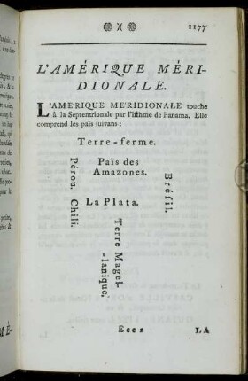 L'Amérique Méridionale.