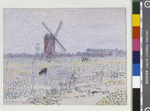 Landschaft mit Windmühle