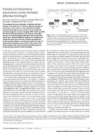 Parietal somatosensory association cortex mediates affective blindsight
