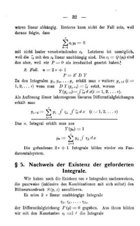 § 5. Nachweis der Existenz der geforderten Integrale.