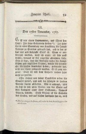 LX. Den 27sten November, 1767
