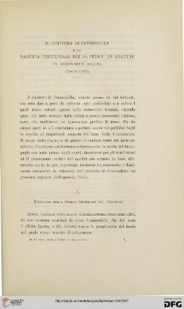 10: Il cimitero di Commodilla e la basilica cimiteriale dei SS. Felice ed Adautto ivi recentemente scoperta