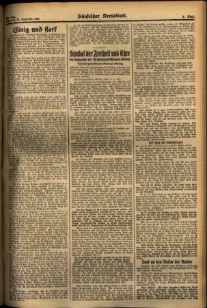 Zweite Ausgabe vom Mittwoch, den 18. September 1935.