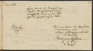 Eintrag 30: Georg Hartmann von Witzleben, Jena, 25.08.1787