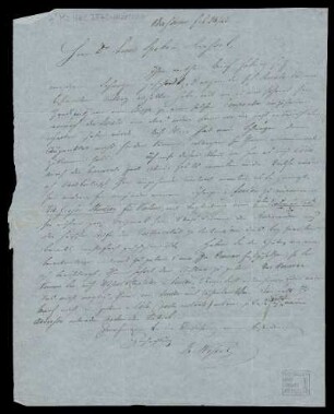 Brief von Christian Rudolf Wessel an Louis Spohr