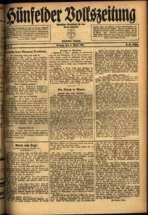 Ausgabe vom Freitag, den 09. April 1920.