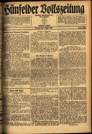 Ausgabe vom Freitag, den 09. April 1920.