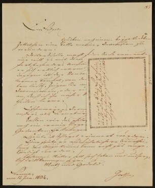 Brief von Johann Wolfgang von Goethe an Heinrich Carl Abraham Eichstaedt, 12.01.1804
