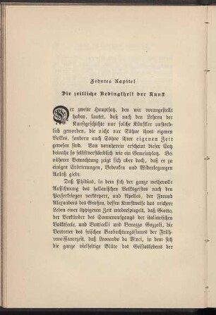 Zehntes Kapitel. Die zeitliche Bedingtheit der Kunst