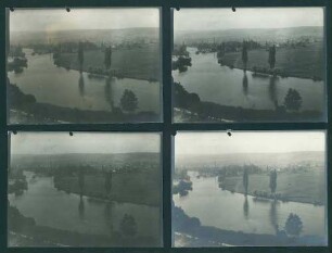 Fotos mit Blick auf Mandeure aus nordwestlicher Richtung, im Vordergrund der Doubs