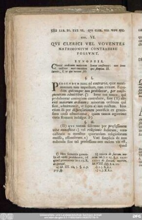 Tit. VI. Qui Clerici Vel Voventes Matrimonium Contrahere Possunt.