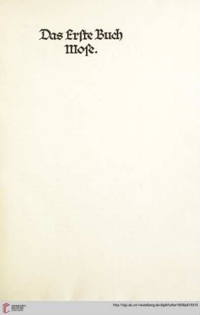 Das Erste Buch Mose