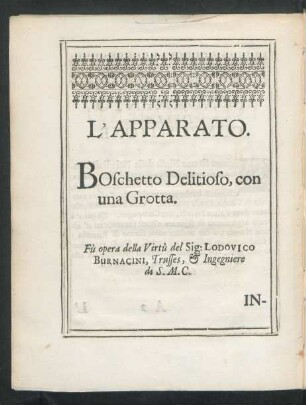 L' Apparato.