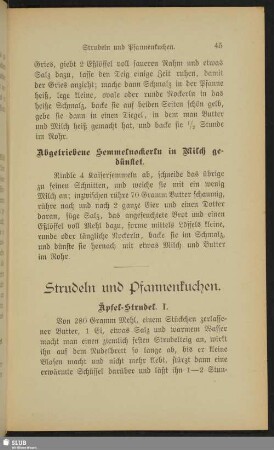 Strudeln und Pfannenkuchen