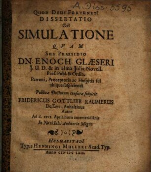 Dissertatio De Simulatione