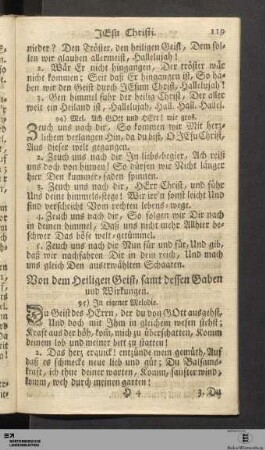 Von dem Heiligen Geist, samt dessen Gaben und Wirkungen.