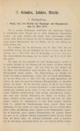 I. Gesetzgebung.