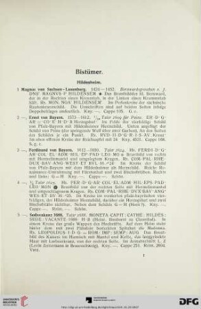 Bistümer (Nr. 1-21)