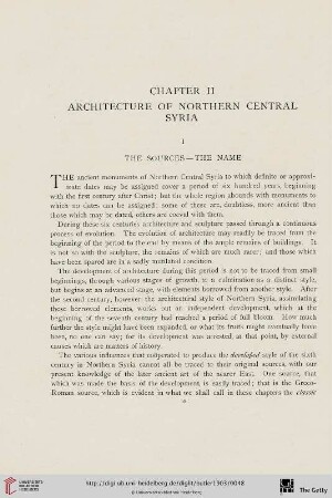 Chapter II. Architecture of Northern Central Syria