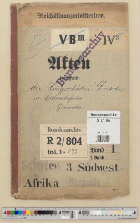 Kriegsschäden Deutscher in Südwestafrika