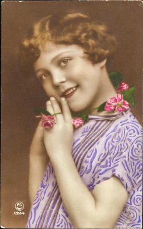 [Mädchen mit Blumen]