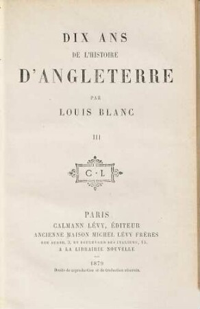 Dix ans de l'histoire d'Angleterre, 3