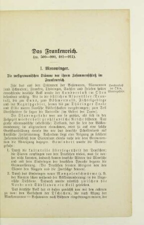 Das Frankenreich (ca. 500-900, 481-911)